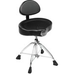 Mapex Mapex T875 Saddle Top Drum Throne with Back Rest and Double-Braced Quad Legs