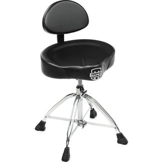 Mapex Mapex T875 Saddle Top Drum Throne with Back Rest and Double-Braced Quad Legs