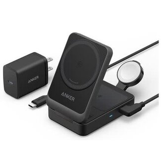 Anker Anker MagGo Qi2 3-in-1 15W Wireless Charging Station with MagSafe Black