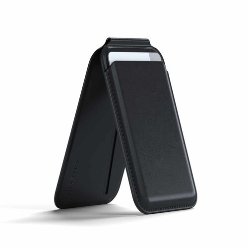 Satechi Satechi Vegan Leather Magnetic MagSafe Wallet Stand Black