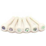 Graph Tech Graph Tech TUSQ Presentation Style Bridge Pins White With Paua Shell Inlay