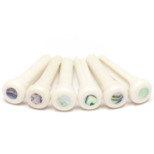 Graph Tech Graph Tech TUSQ Presentation Style Bridge Pins White With Paua Shell Inlay