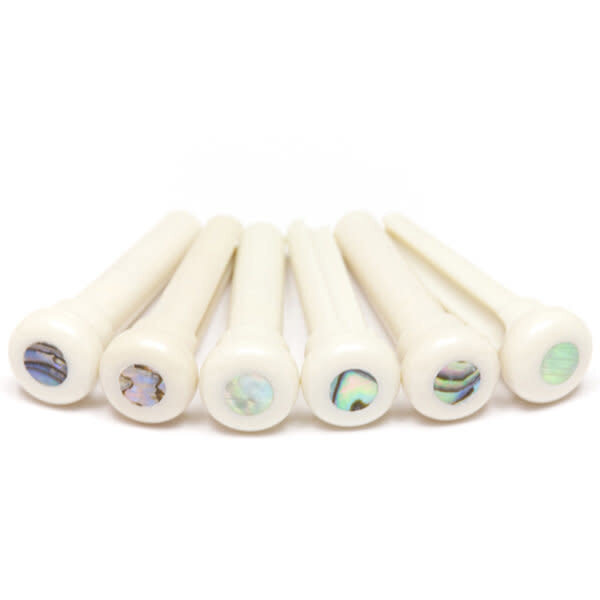 Graph Tech Graph Tech TUSQ Presentation Style Bridge Pins White With Paua Shell Inlay