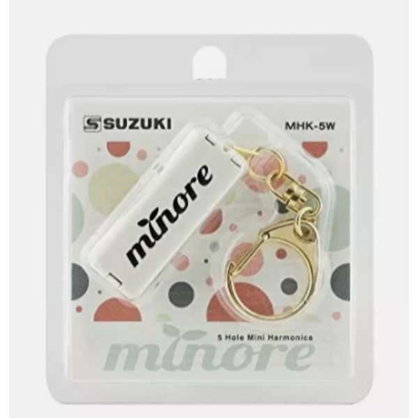 Minore 5 Hole Mini Harmonica White