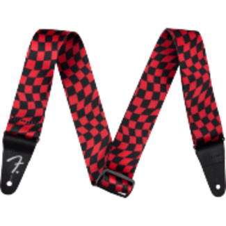 Fender Fender Wavy Checkerboard Polyester Strap Red