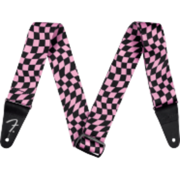 Fender Fender Wavy Checkerboard Polyester Strap Pink