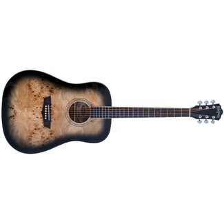 Washburn Washburn Deep Forest Burl Dreadnought Acoustic Guitar, Black Fade