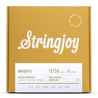 Stringjoy Stringjoy Medium Gauge (13-56) 80/20 Bronze Acoustic Guitar Strings