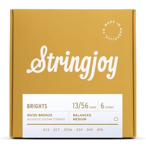 Stringjoy Stringjoy Medium Gauge (13-56) 80/20 Bronze Acoustic Guitar Strings