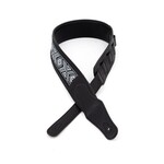 Profile 2.5" Leather Strap with Burgundy Suede and Black Leather Arrow Pattern Black