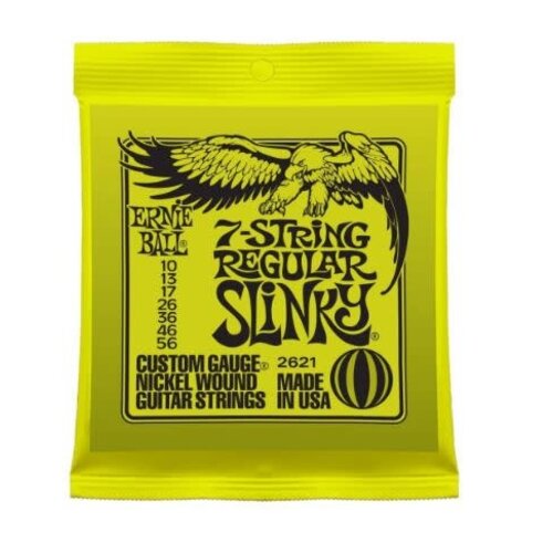 Ernie Ball Ernie Ball Nickel Wound Slinky 7 String Guitar Strings Regular .010-.056