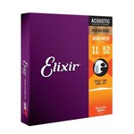 Elixir Elixir Custom Light Acoustic Phosphor Bronze With Nanoweb Coating 11-52