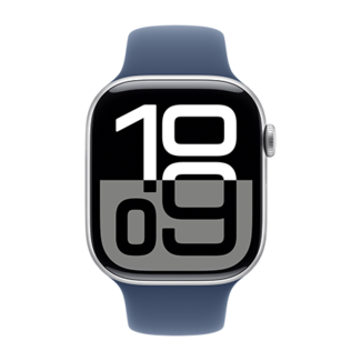 Apple Apple Watch 10 46mm Aluminium Silver case with Denim Sport Band M/L