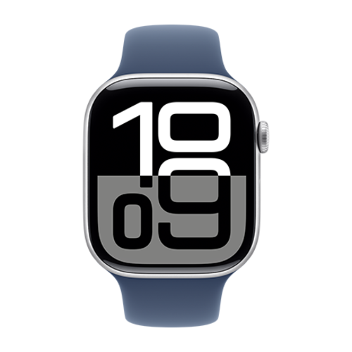 Apple Apple Watch 10 46mm Aluminium Silver case with Denim Sport Band M/L