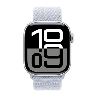 Apple Apple Watch 10 46mm Aluminium Silver case with Blue Cloud Sport Loop Band