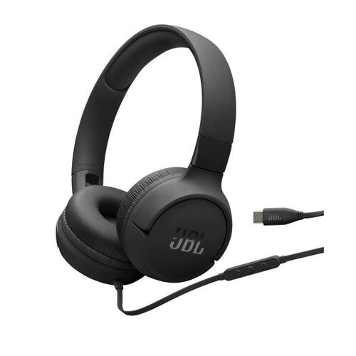 JBL JBL Tune 520C USB-C Wired On Ear Headphones Black