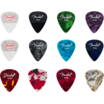 Fender 351 Dotted Celluloid Picks 12-Pack Thin