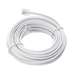 COMTRUE Telephone Extension Line Cord Cable Wire, Land Phone line, White, 25ft, Standard RJ11 Plugs