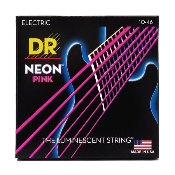 DR Handmade Strings DR Handmade Strings Neon Pink Coated Electric Guitar Strings Medium (10-46)