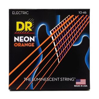 DR Handmade Strings DR Handmade Strings Neon Orange Coated Electric Guitar Strings Medium (10-46)
