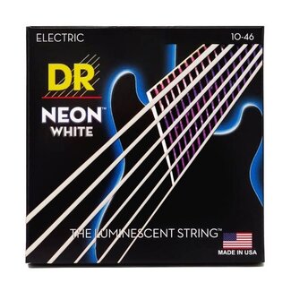 DR Handmade Strings DR Handmade Strings Neon White Coated Electric Guitar Strings Medium (10-46)