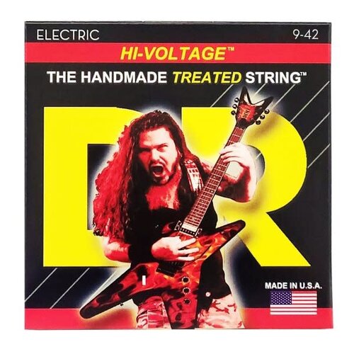 DR Handmade Strings DR Handmade Strings Hi-Voltage Dimebag Darrell Electric Guitar Strings Light (9-42)