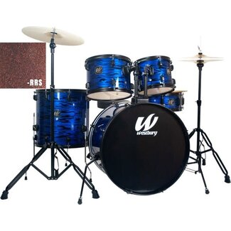 Westbury Westbury 400 Series 5-Piece Stage Drumset With 22" Bass Drum & Throne Ruby Red Sparkle