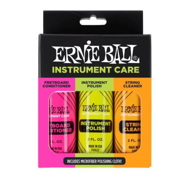 Ernie Ball Ernie Ball Instrument Care 3-Pack with Microfiber Cloth