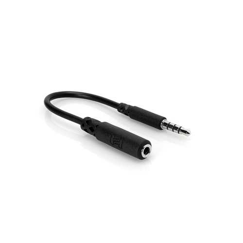 Hosa Headphone Adaptor, 3.5 mm TRRS to Slim 3.5 mm TRRS