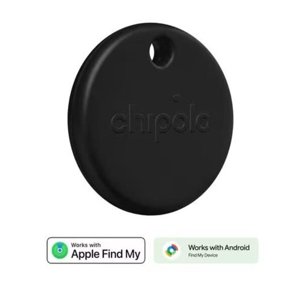 Chipolo POP Tracking Tag (Works with Google’s Find My Device or Apple Find My) Black