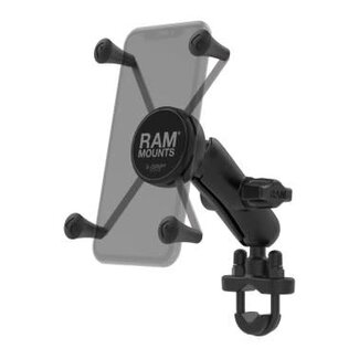 Ram Mounts RAM MOUNTS  X-Grip Large Phone Rail U-Bolt Mount 5in. Medium Arm (Bilingual Pkg)