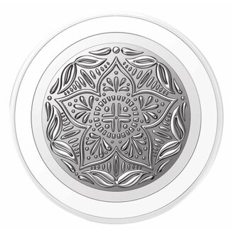 Popsockets PopSockets PopGrip for MagSafe Round with Adapter Ring Enamel Silver Mandala