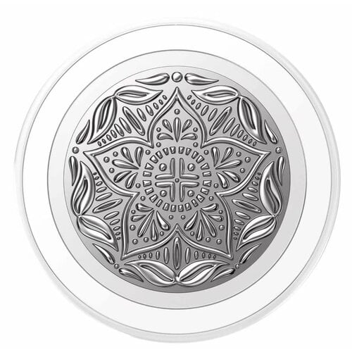 PopsSockets PopSockets PopGrip for MagSafe Round with Adapter Ring Enamel Silver Mandala