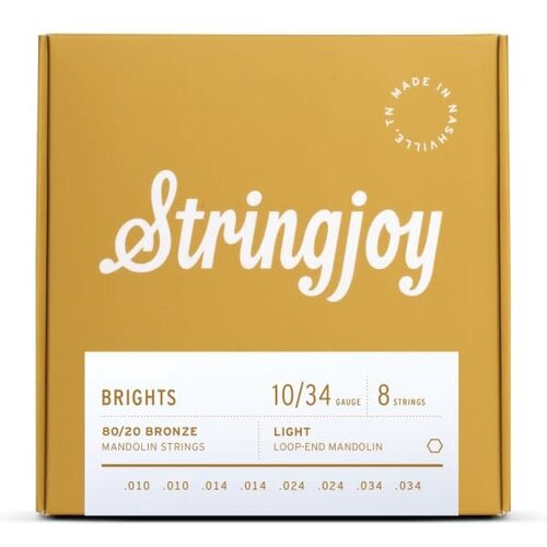 Stringjoy Stringjoy Light Gauge (10-34) 80/20 Bronze Mandolin Strings