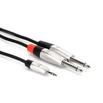 Hosa Hosa Pro Stereo Breakout Cable 3.5mm TRS to Dual 1/4 inch TS 3 Foot