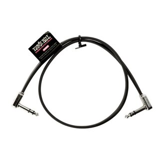 Ernie Ball Ernie Ball 24'' TRS Flat Ribbon Patch Cable Single Black