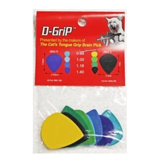 Cat's Tongue Cat's Tongue D-Grip Jazz Pick Variety Pack 8