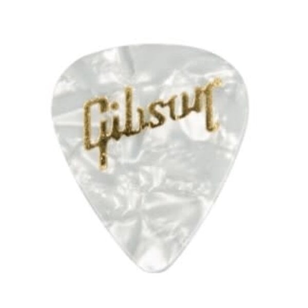 Gibson White Pearloid Pick Thin Standard 12-Pack