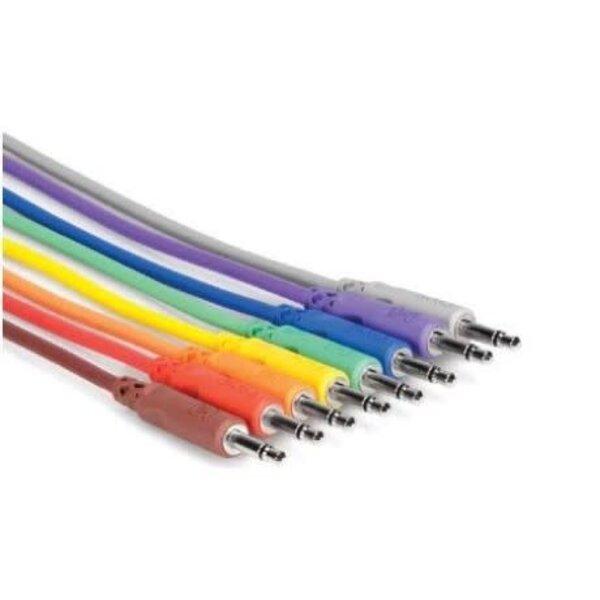 Hosa Hosa CMM-845 3.5mm Unbalanced Patch Cables 18'' 8 Pack