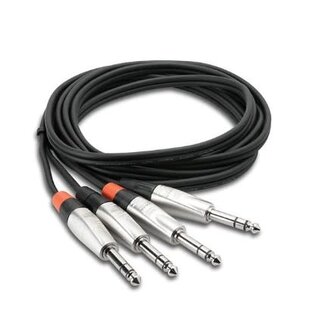 Hosa Hosa Pro Stereo Interconnect Cable Dual REAN 1/4'' TRS to Same 5 ft