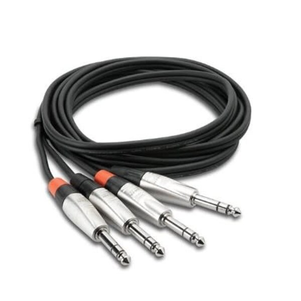 Hosa Hosa Pro Stereo Interconnect Cable Dual REAN 1/4'' TRS to Same 5 ft