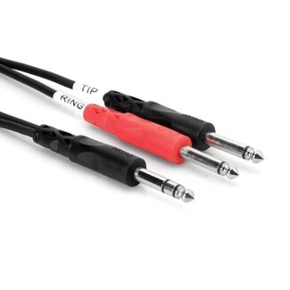 Hosa Hosa Stereo Insert Cable 1/4'' TRS Phone to Dual 1/4'' TS (M) 1 meter