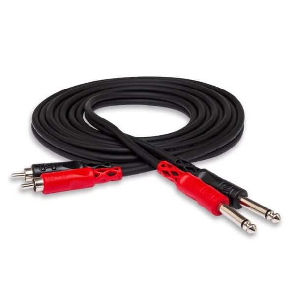Hosa Hosa Unbalanced Interconnect Dual 1/4 in TS to Dual RCA 4 Metres