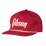 Gibson Unstructured Rope Snapback Hat Burgundy