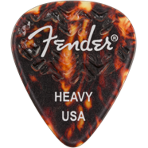 Fender Fender Wavelength Celluloid Picks 351 Shape 6 Pack Tortoise Shell Heavy