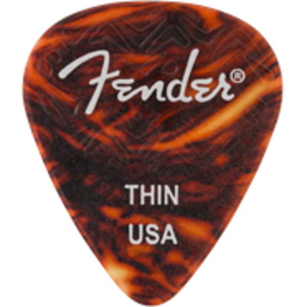 Fender Fender Wavelength Celluloid Picks 351 Shape 6 Pack Tortoise Shell Thin