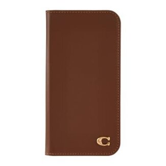 iPhone 16 Pro Coach Leather Folio Case Hazelnut