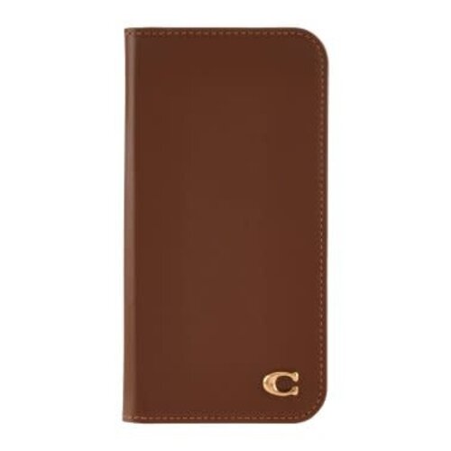 iPhone 16 Pro Coach Leather Folio Case Hazelnut