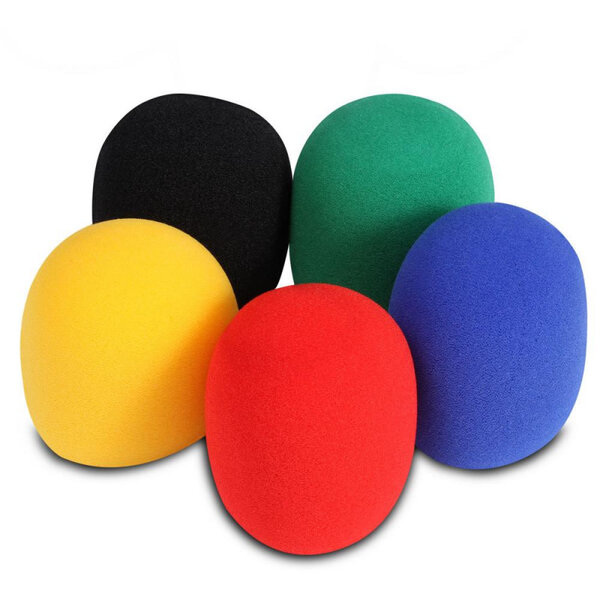 On-Stage On-Stage Foam Microphone Windscreen Pack Assorted Colors 5