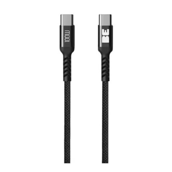 Blu Element Blu Element SpeedCharge Premium Braided Cable USB-C to USB-C 6ft 100W Black